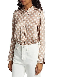 Ursula Silk Polka Dot Bodysuit