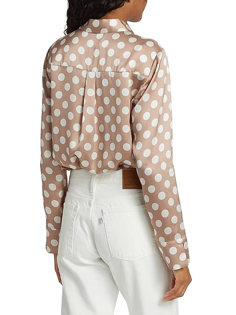 Ursula Silk Polka Dot Bodysuit