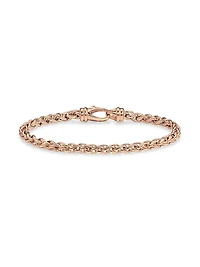 Wheat Chain Bracelet 18K Rose Gold