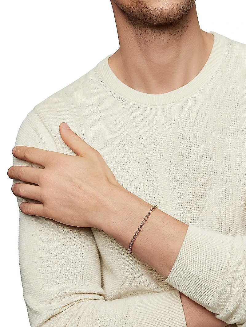 Wheat Chain Bracelet 18K Rose Gold