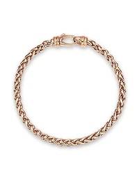Wheat Chain Bracelet 18K Rose Gold