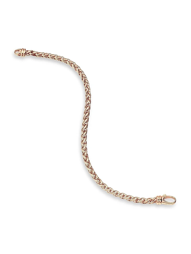 Wheat Chain Bracelet 18K Rose Gold