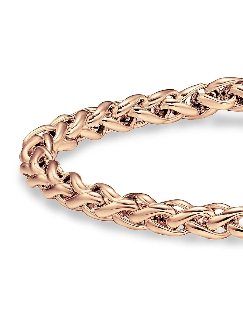 Wheat Chain Bracelet 18K Rose Gold