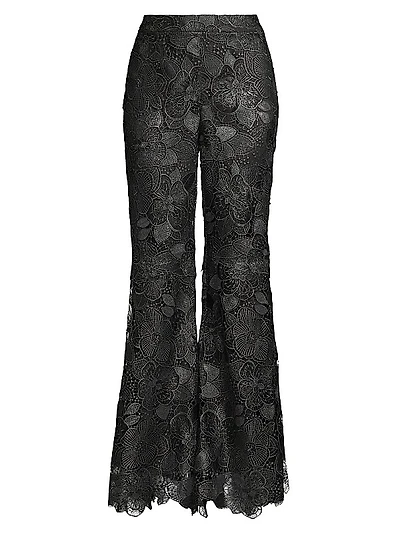 Celia Floral Lace Flared Pants