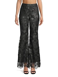 Celia Floral Lace Flared Pants