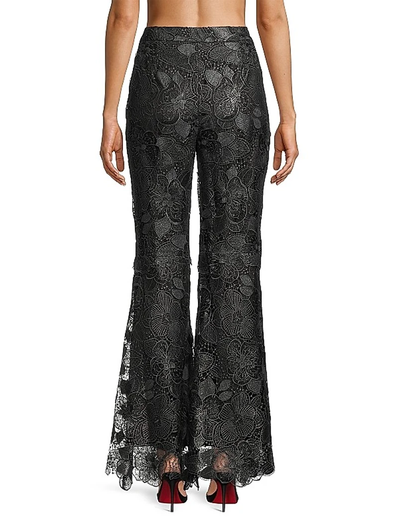 Celia Floral Lace Flared Pants