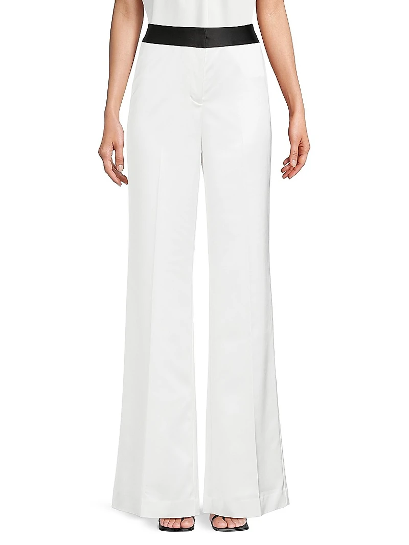 Karina Wide-Leg Satin Pants