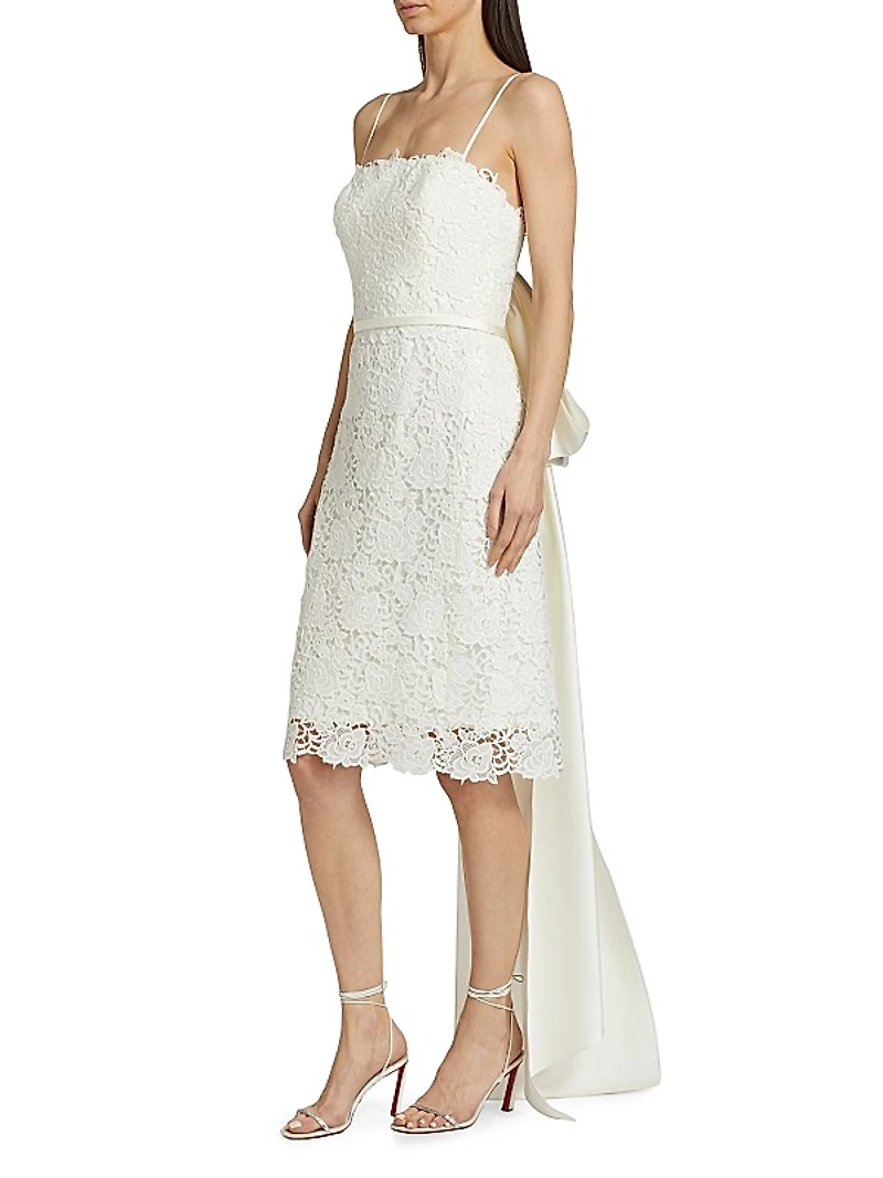Lace Bow Sheath Dress
