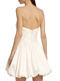 Ruched Drop-Waist Minidress