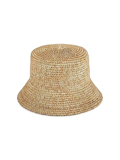 Crisscross Straw Bucket Hat