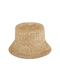 Crisscross Straw Bucket Hat