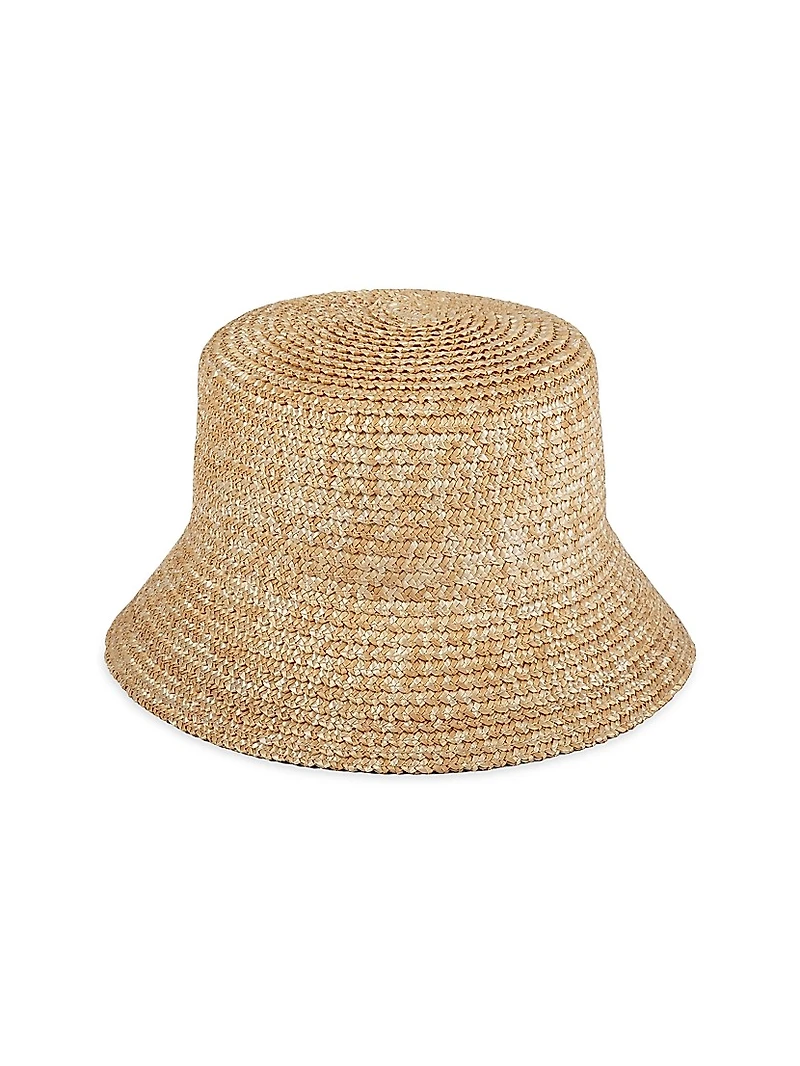 Crisscross Straw Bucket Hat