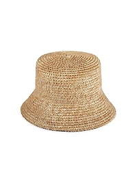 Crisscross Straw Bucket Hat
