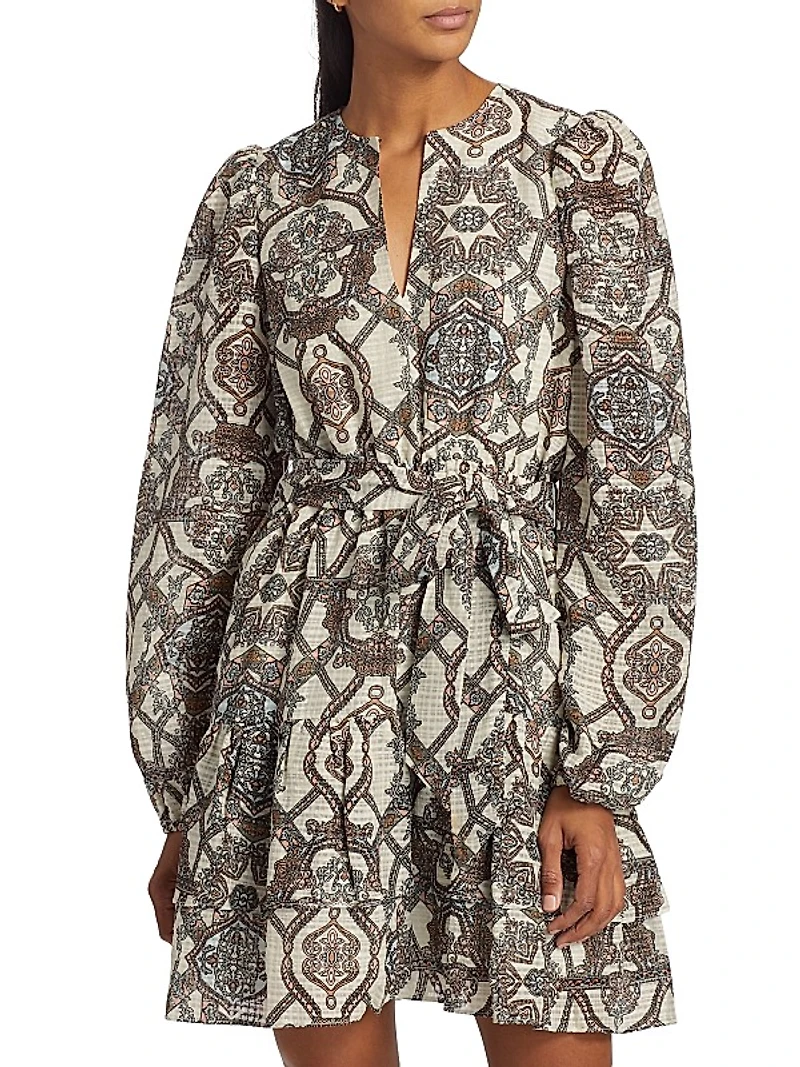 Preston Opal Medallion-Print Minidress