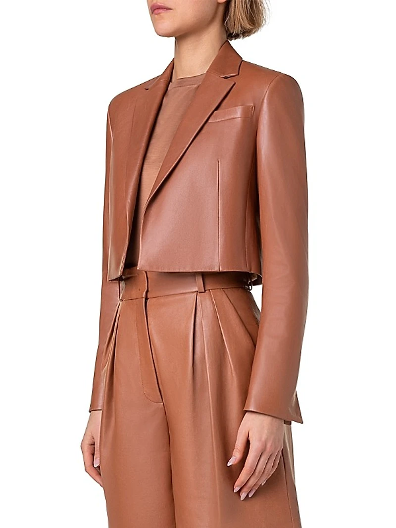 Gian Leather Crop Jacket