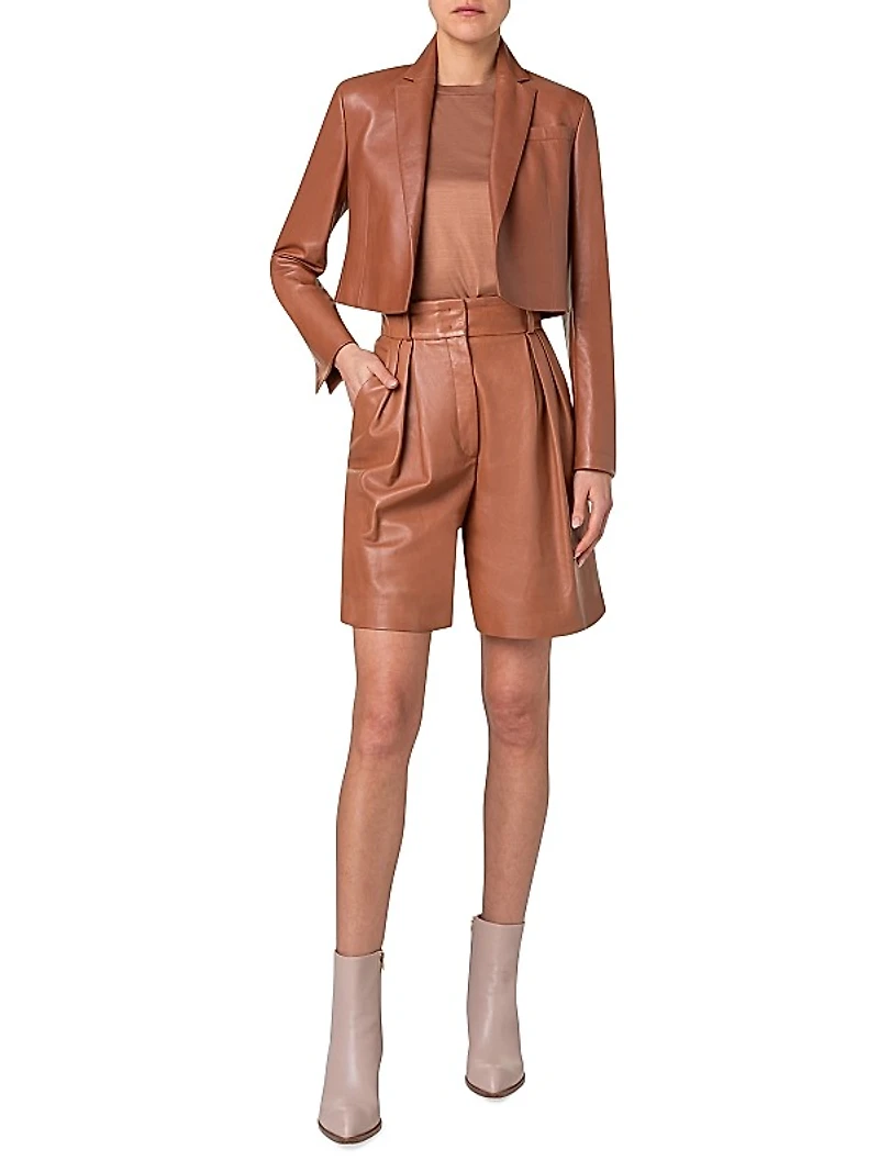 Gian Leather Crop Jacket