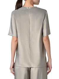 Silk-Blend Crepe Short-Sleeve T-Shirt