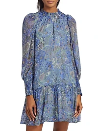 Irena Balloon-Sleeve Minidress