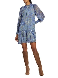 Irena Balloon-Sleeve Minidress