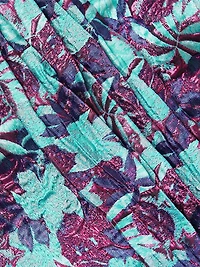 Ruffle Floral Jacquard Minidress