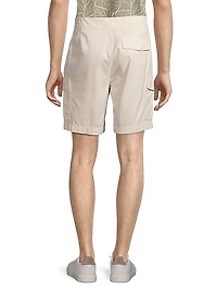 Garment-Dyed Cotton Cargo Shorts
