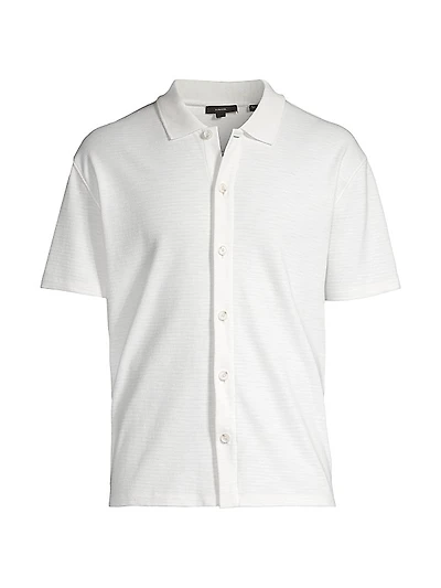 Jacquard Button-Front Shirt