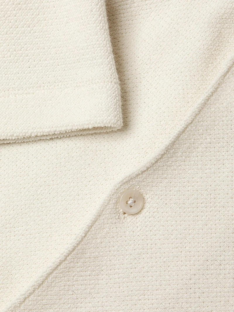 Bouclé Button-Front Camp Shirt