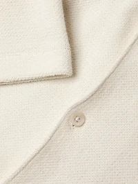 Bouclé Button-Front Camp Shirt