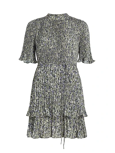 Samantha Floral Pleated Minidress