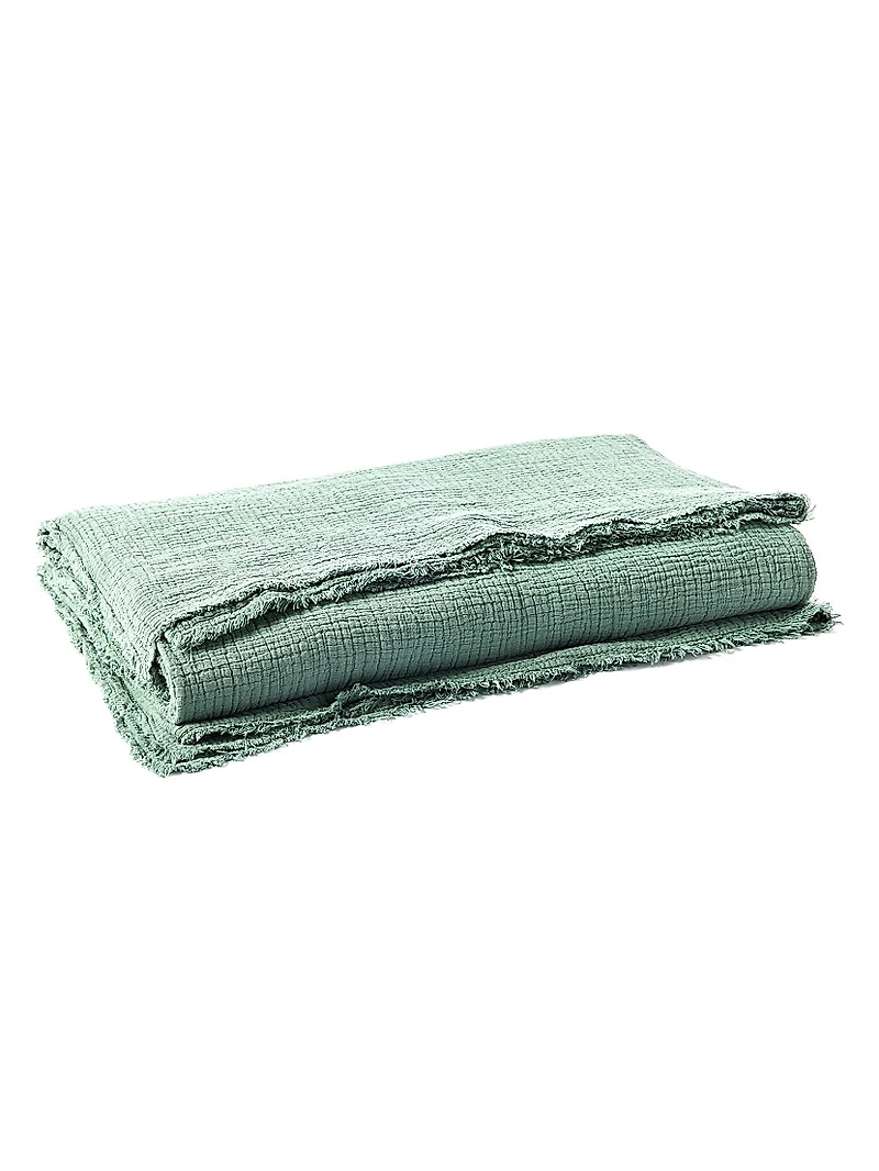 Topanga Solid Organic Matelasse Blanket