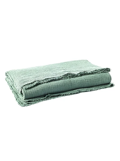 Topanga Solid Organic Matelasse Blanket