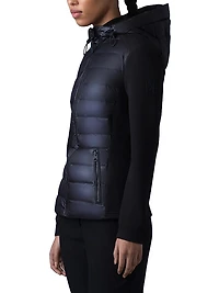 Della-R Hooded Down Hybrid Jacket