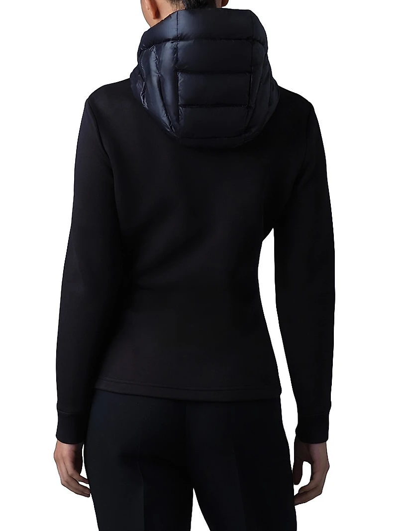 Della-R Hooded Down Hybrid Jacket