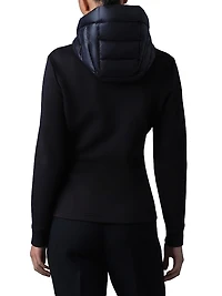 Della-R Hooded Down Hybrid Jacket