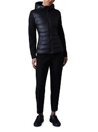 Della-R Hooded Down Hybrid Jacket