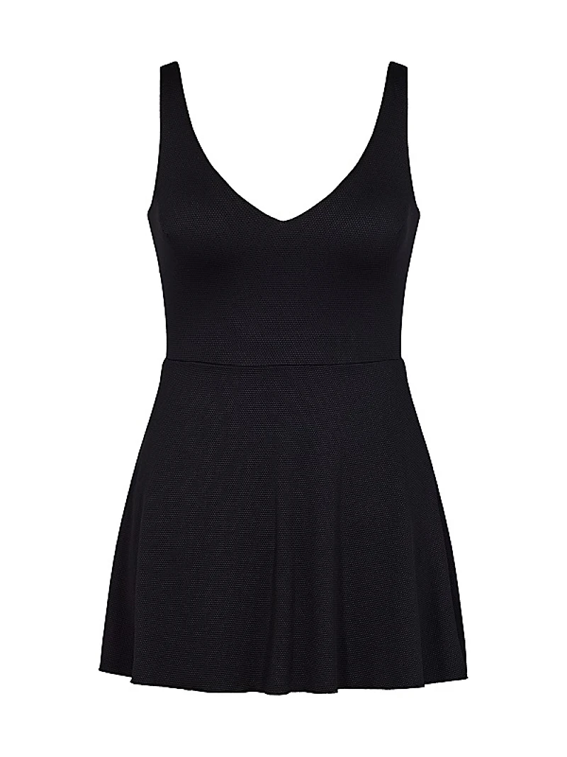 Shaping Piqué Swim Dress