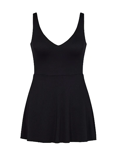 Shaping Piqué Swim Dress