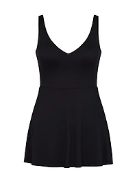 Shaping Piqué Swim Dress