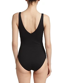 Piqué Shaping One-Piece Swimsuit