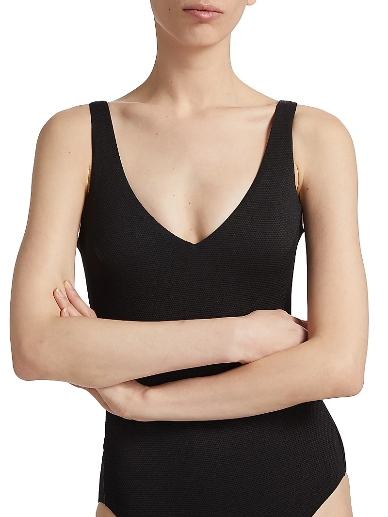 Piqué Shaping One-Piece Swimsuit