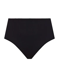 Pique High-Waist Bikini Bottoms