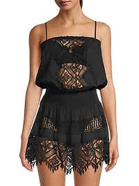 Maddison Lace-Trimmed Cover-Up Dress