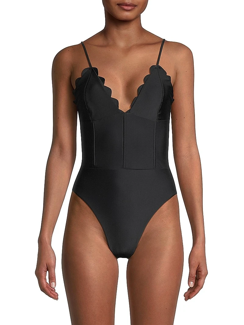 Mikayla Scalloped One-Piece Swimsuit