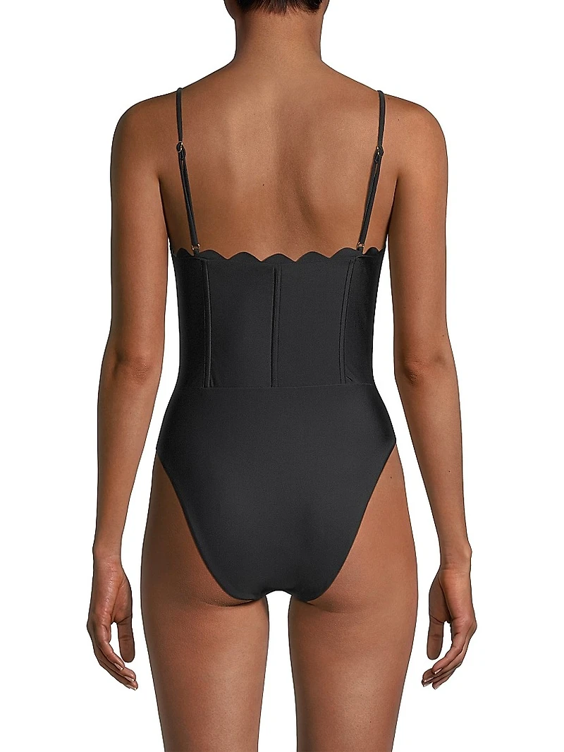 Mikayla Scalloped One-Piece Swimsuit