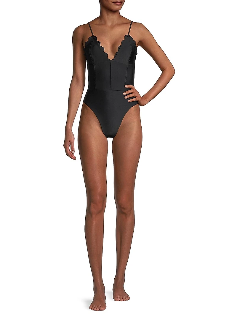 Mikayla Scalloped One-Piece Swimsuit