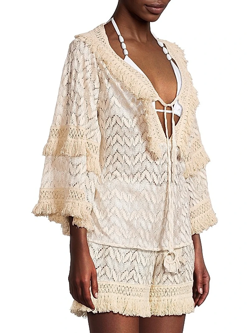 Ari Chevron Cover-Up Top