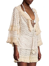 Ari Chevron Cover-Up Top