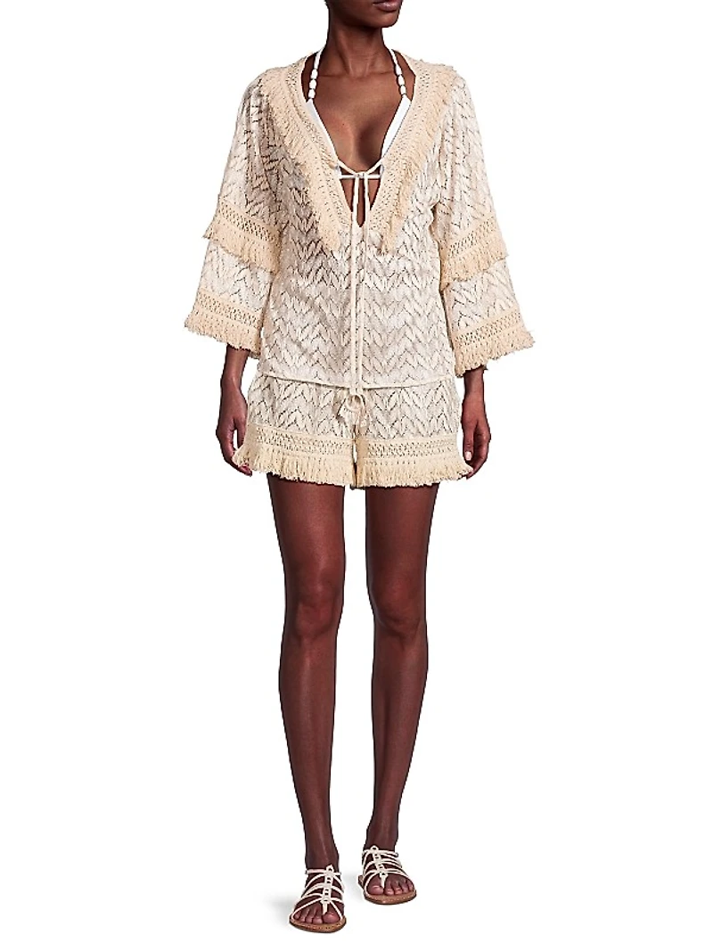 Ari Chevron Cover-Up Top