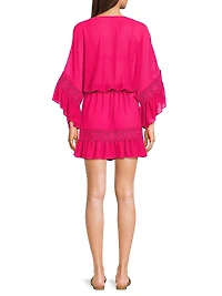 Amalia Lace-Trimmed Caftan Cover-Up
