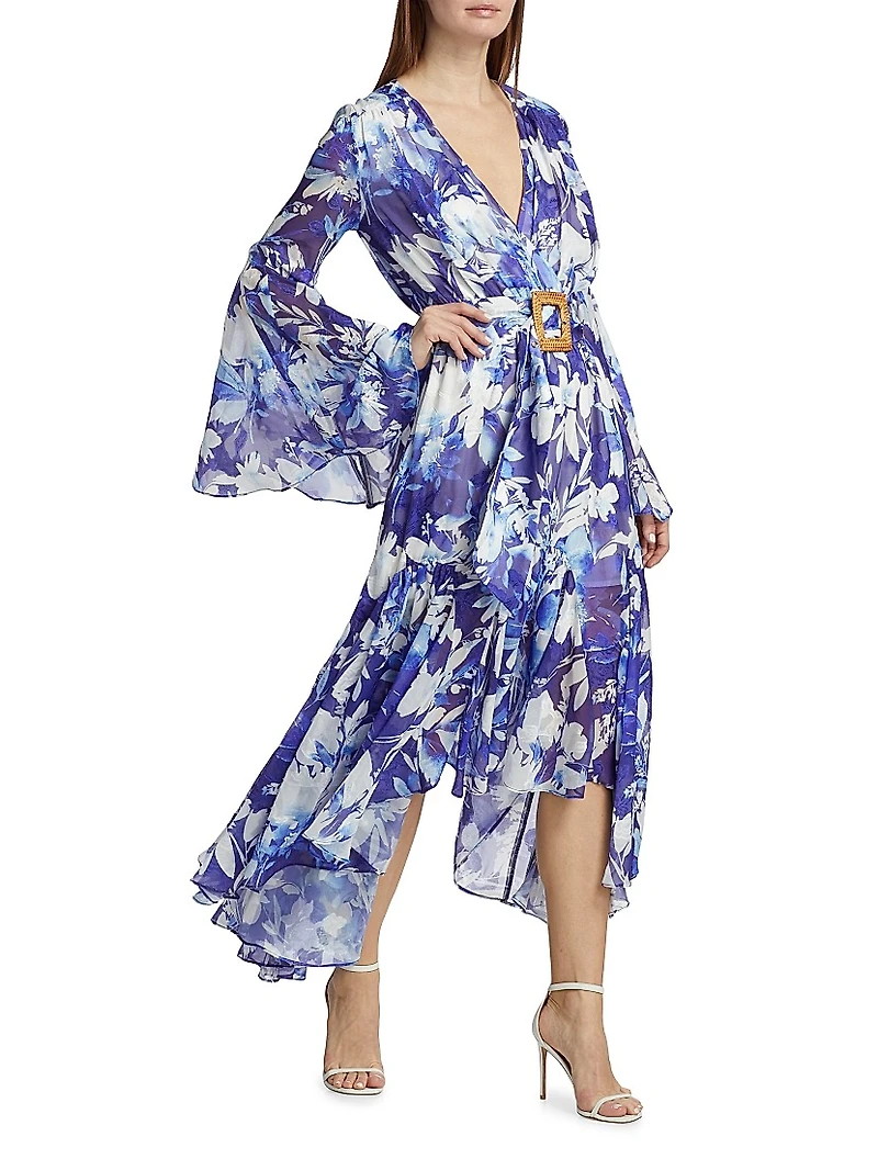 Mendes Floral Geogrette Maxi Dress